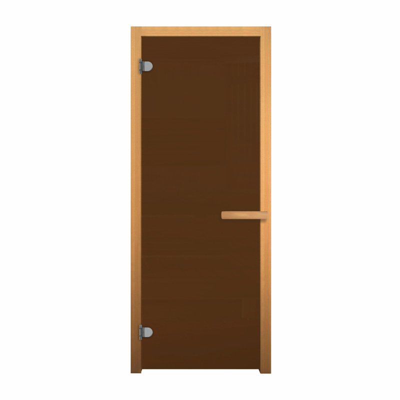 Дверь стекло  Бронза Матовая 170х70 (6мм, 2 петли 716 GB) (ХВОЯ)