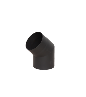Отвод LAVA (конструкционная сталь 2мм, черный) 45* Д150