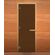 Дверь стеклянная Бронза 1900х700мм (8мм, 3 петли, коробка осина)